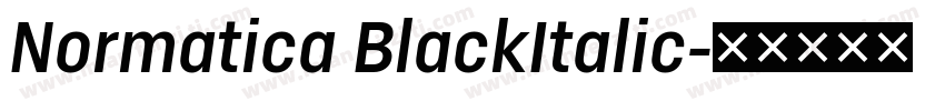 Normatica BlackItalic字体转换